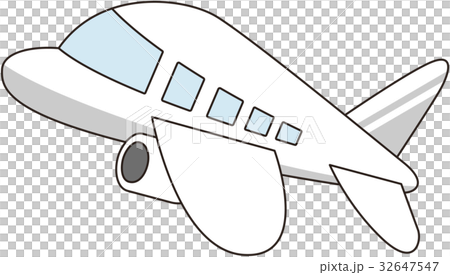 グレーの柄が入った飛行機のイラスト素材