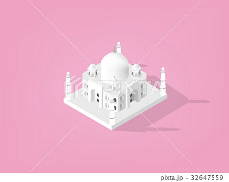 vector isometric design concept of Taj Mahal,India vector isometric design concept of Taj Mahal,India 32647559