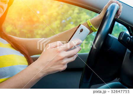Photo of girl with phone 32647755
