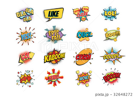 set of colorful comic speech bubbles shape set of colorful comic speech bubbles shape 32648272