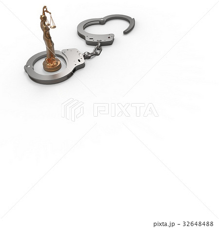 Legal law - scales of justice and handcuffs 3d 32648488