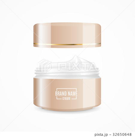 Realistic Cream Can Cosmetic Product Open. Vector 32650648