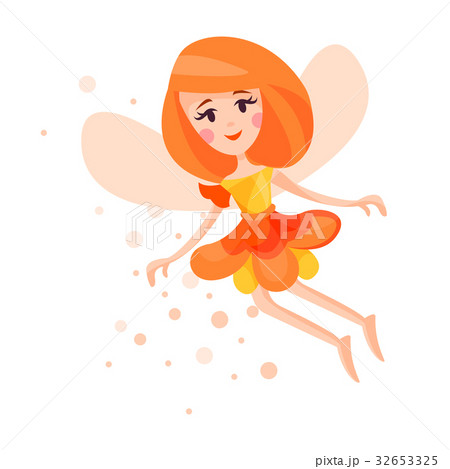 Beautiful fairy with wings, long hair and dress in Beautiful fairy with wings, long hair and dress in 32653325