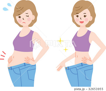 ダイエット ビフォーアフターのイラスト素材 ダイエット ビフォーアフターのイラスト素材