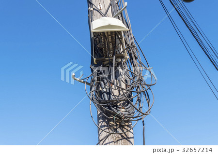 Telecommunications wiring in poor condition Telecommunications wiring in poor condition 32657214