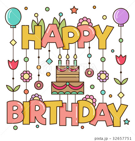 Happy birthday greetings Royalty Free Vector Image