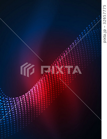 Glowing wave created with particles on dark color Glowing wave created with particles on dark color 32657775