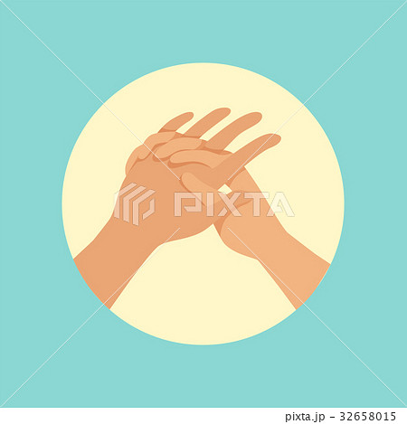 Washing hands procedure round vector Illustration 32658015