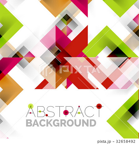 Modern square geometric pattern design on white Modern square geometric pattern design on white 32658492
