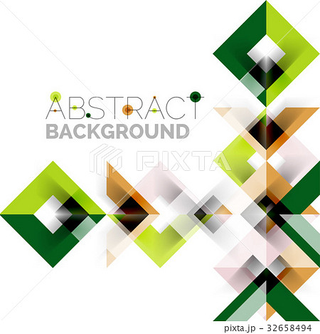 Modern square geometric pattern design on white 32658494