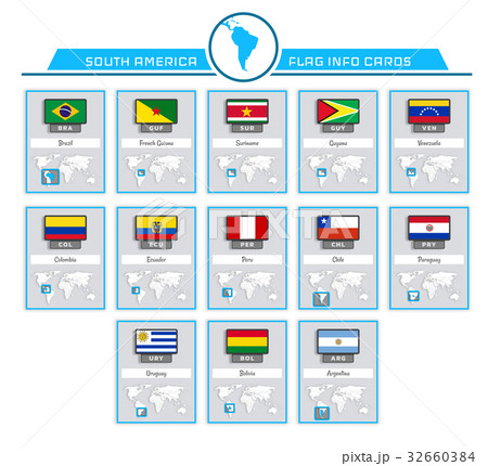South America info cards 32660384