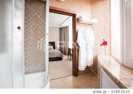Modern luxury bathroom with shower cabin and 32661610