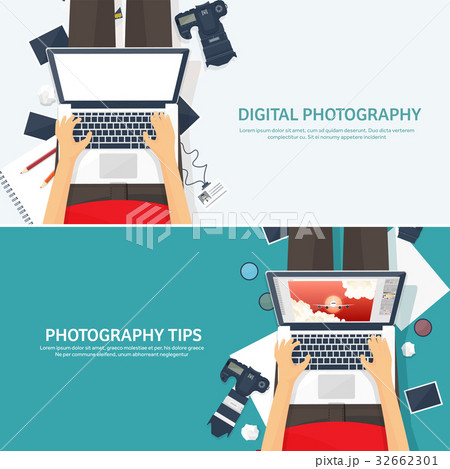 Photographer equipment on a table. Photography Photographer equipment on a table. Photography 32662301