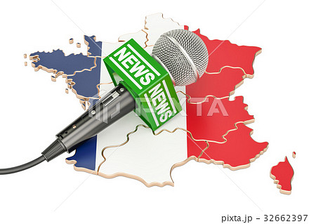 French News concept, microphone news 32662397