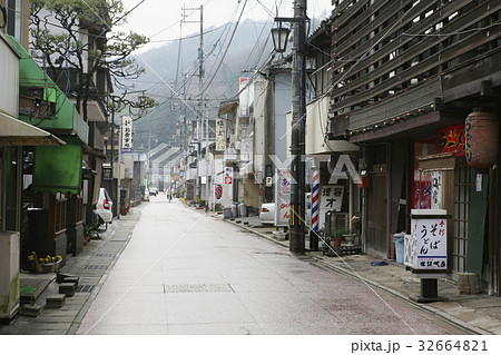 湯郷温泉街の写真素材