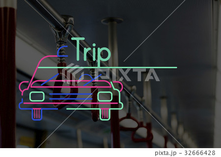 Train Station City Life with Car Icon Train Station City Life with Car Icon 32666428