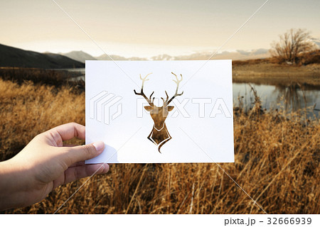 Wild life animal perforated paper moose Wild life animal perforated paper moose 32666939