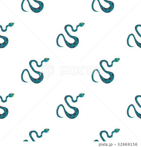 Blue snake with spots pattern flat 32669156