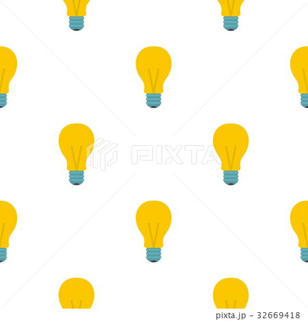 Yellow light bulb pattern flat Yellow light bulb pattern flat 32669418