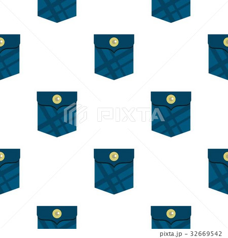 Blue pocket with a button pattern flat 32669542