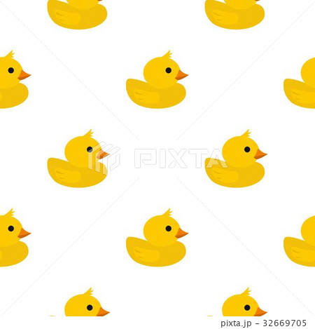 Yellow rubber duck pattern flat Yellow rubber duck pattern flat 32669705