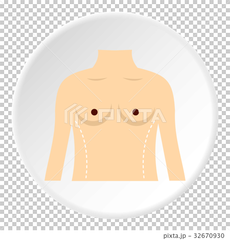 Woman prepared to waist surgery icon circle Woman prepared to waist surgery icon circle 32670930