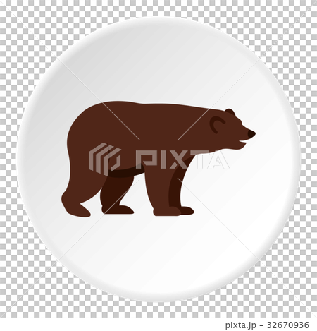 Grizzly bear icon circle Grizzly bear icon circle 32670936