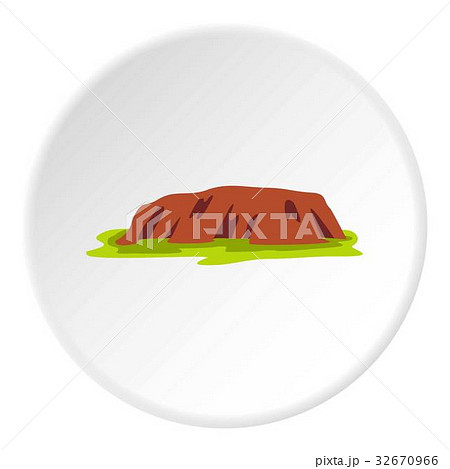 Ocean cliff icon circle 32670966