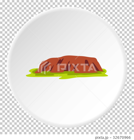 Ocean cliff icon circle 32670966