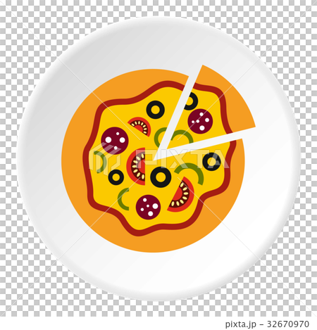 Pizza icon circle 32670970