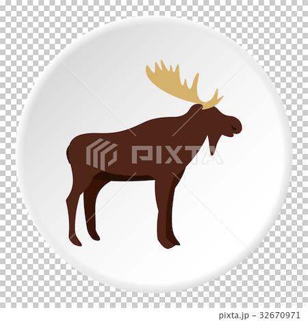 Wild elk icon circle Wild elk icon circle 32670971