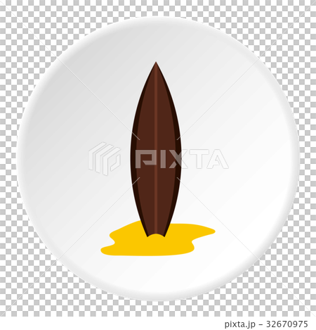 Surf board icon circle 32670975