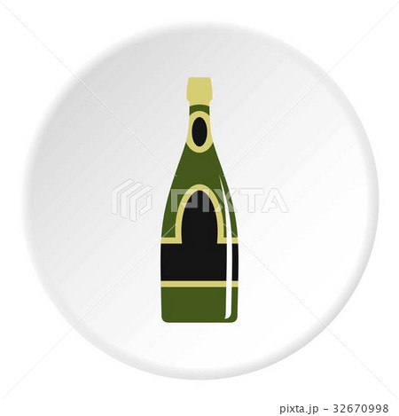 Champagne bottle icon circle 32670998
