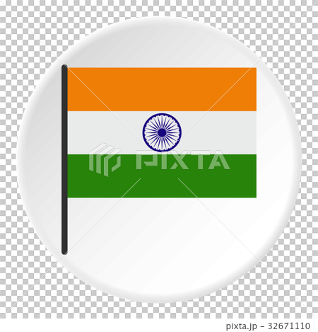 Indian flag icon circle - Stock Illustration [32671110] - PIXTA