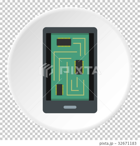 Banana skin icon circle 32671183