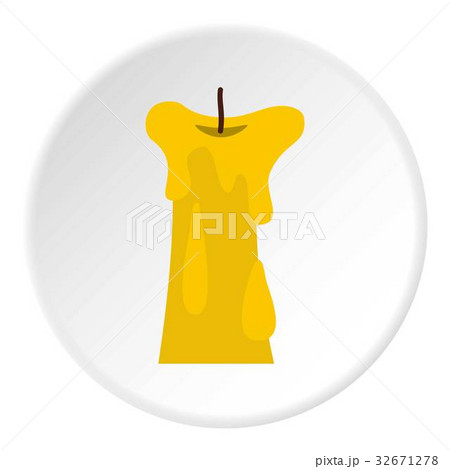 Long candle icon circle 32671278
