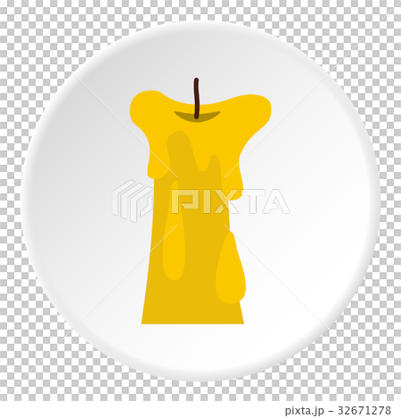 Long candle icon circle 32671278
