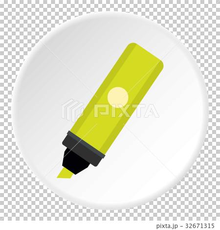 Yellow sheet of paper for notes icon circle 32671315
