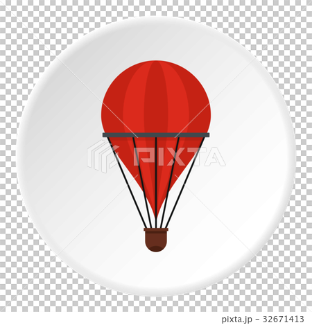 Red industrial electric fan heater icon circle 32671413