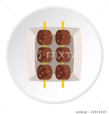 Meat shashlik icon circle 32671610
