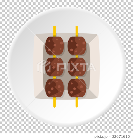 Meat shashlik icon circle Meat shashlik icon circle 32671610