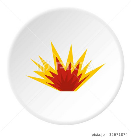 Nuclear explosion icon circle 32671874
