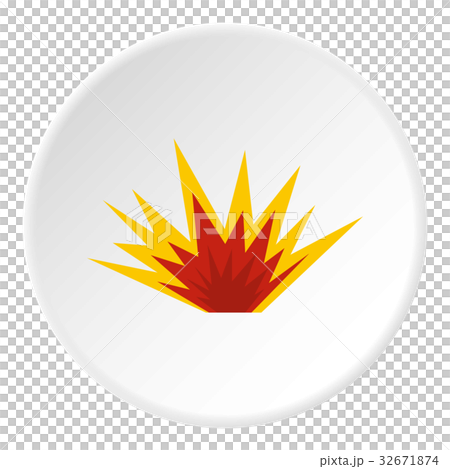 Nuclear explosion icon circle 32671874