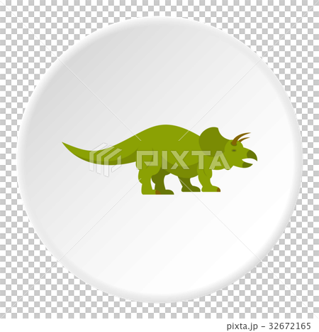 Green styracosaurus dinosaur icon circle Green styracosaurus dinosaur icon circle 32672165