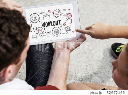 People working on laptop network graphic overlay People working on laptop network graphic overlay 32672166