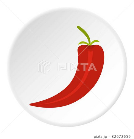 Red hot chili pepper icon circle 32672659