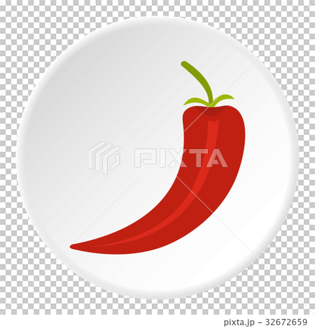 Red hot chili pepper icon circle 32672659