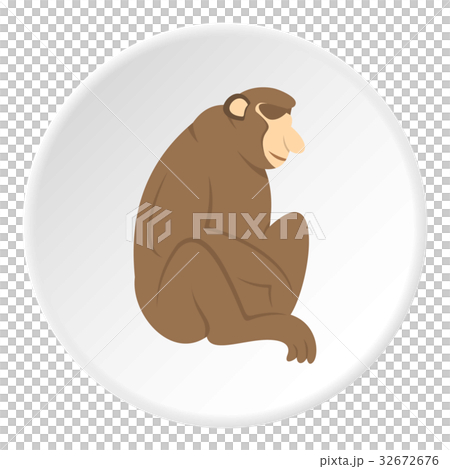 Orangutan monkey icon circle Orangutan monkey icon circle 32672676