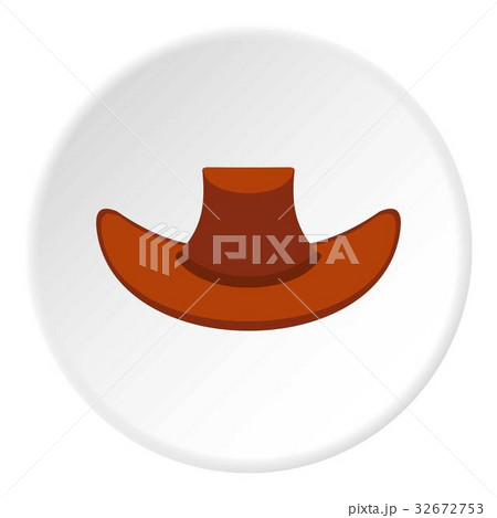 Cowboy hat icon circle 32672753