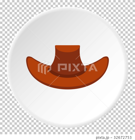 Cowboy hat icon circle 32672753